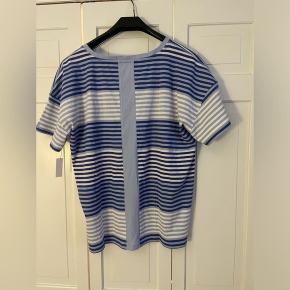 DROP SHOULDER BOXY TEE - MULTI STRIPE - Picture 3 of 4